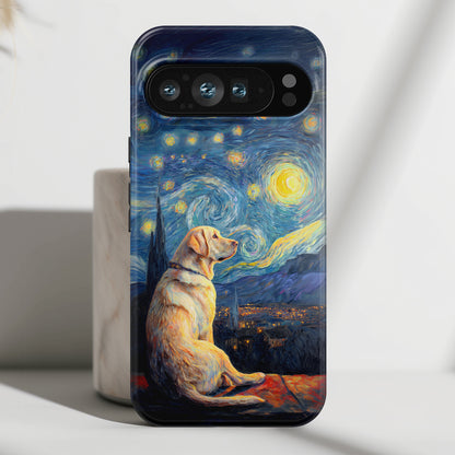 Barky Night (Golden Labrador) Design Phone Case for Google Pixel
