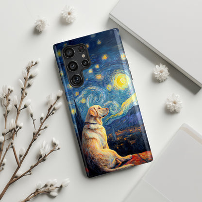 Barky Night (Golden Labrador) Design Phone Case for Galaxy S series Phones
