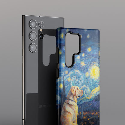 Barky Night (Golden Labrador) Design Phone Case for Galaxy S series Phones