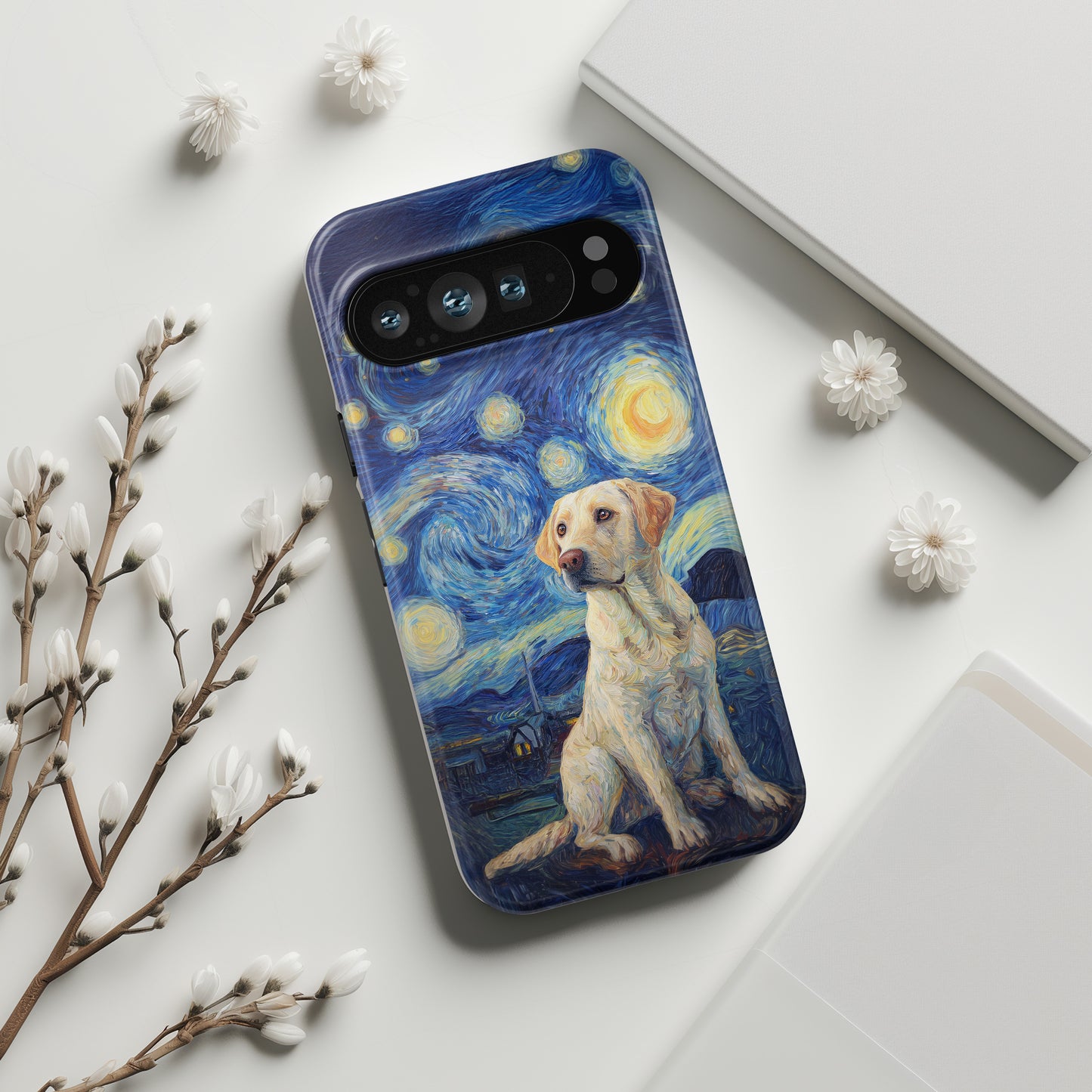 Barky Night (Labrador Retriever) Design Phone Case for Google Pixel