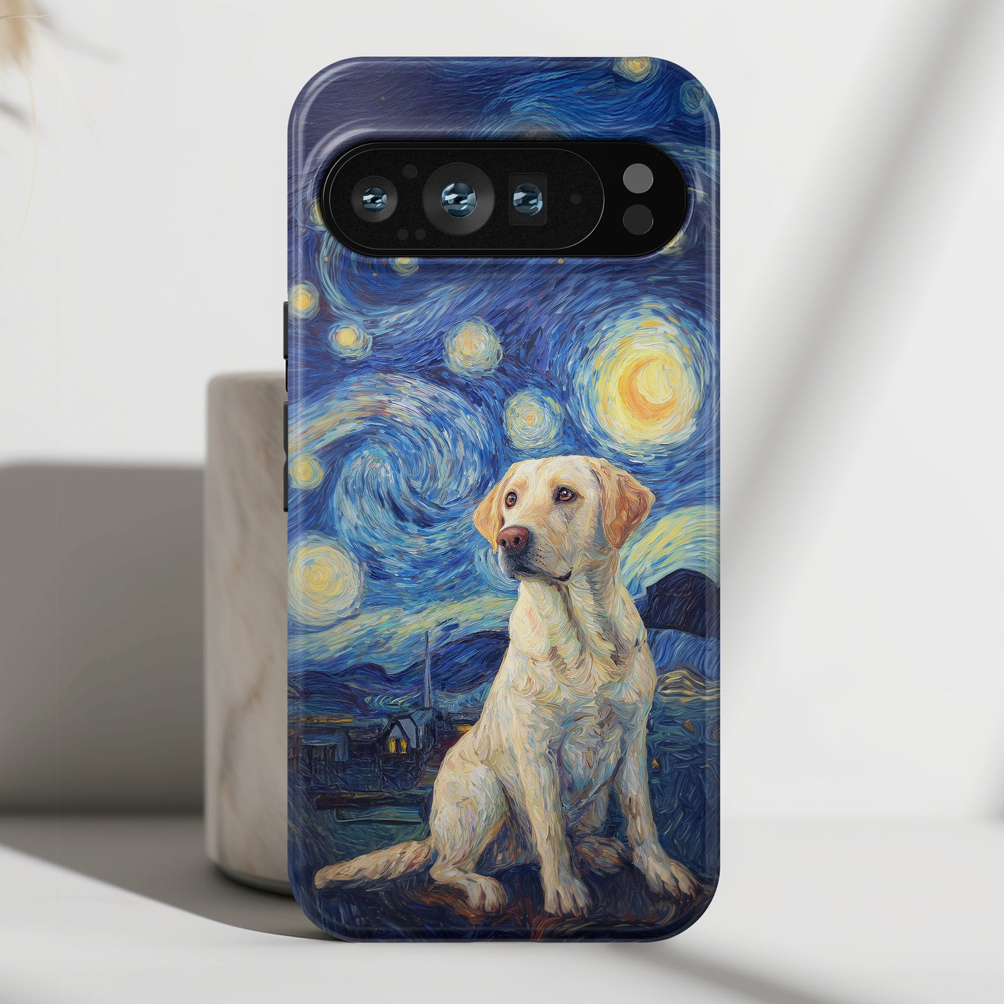 Barky Night (Labrador Retriever) Design Phone Case for Google Pixel