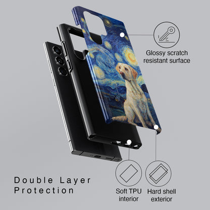 Barky Night (Labrador Retriever) Design Phone Case for Galaxy S series Phones