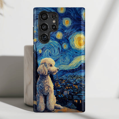 Barky Night (Poodle) Design Phone Case for Galaxy S series Phones