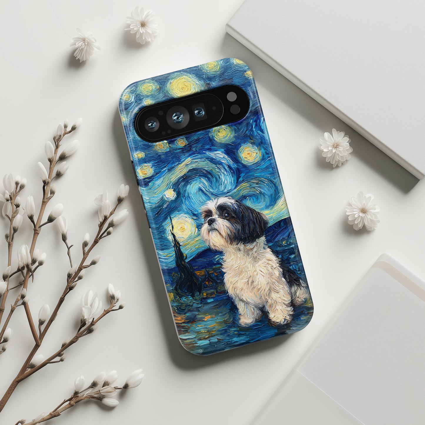Barky Night (Shih Tzu) Design Phone Case for Google Pixel