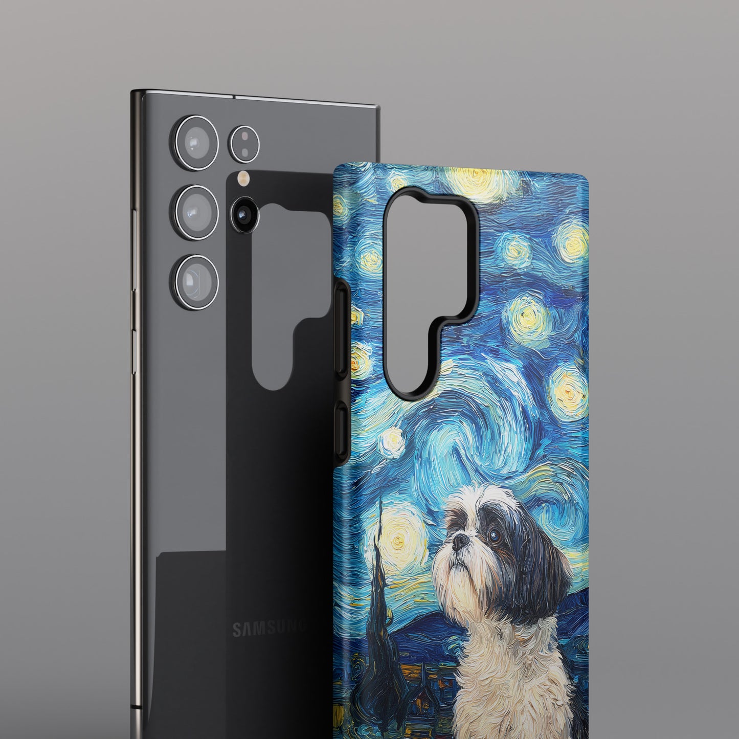 Barky Night (Shih Tzu) Design Phone Case for Galaxy S series Phones