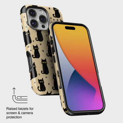 Black Cat Charm Design iPhone Case