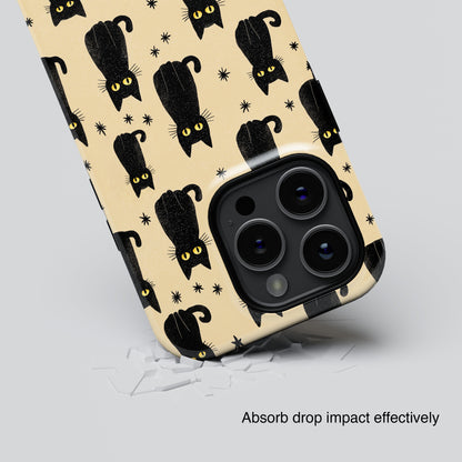 Black Cat Charm Design iPhone Case