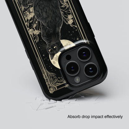 Black Cat Tarot Card Design iPhone Case