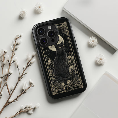 Black Cat Tarot Card Design iPhone Case