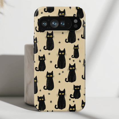 Black Cat Charm Design Phone Case for Google Pixel