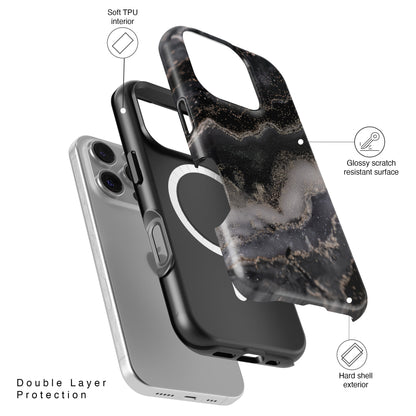 Luxury Black Marble Case for iPhone