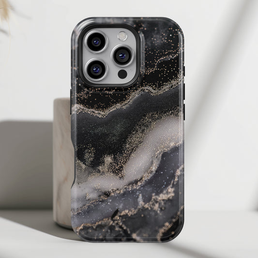 Luxury Black Marble Case for iPhone