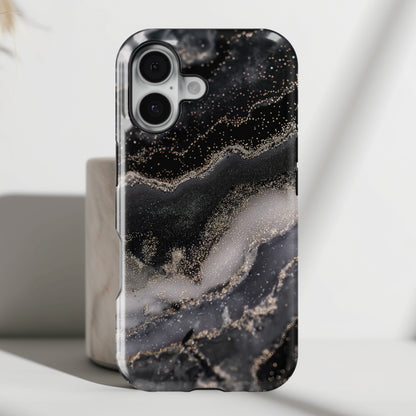 Luxury Black Marble Case for iPhone