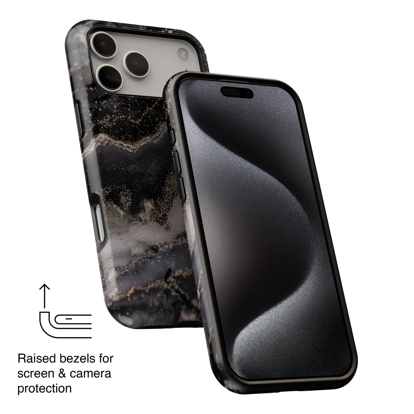 Luxury Black Marble Case for iPhone