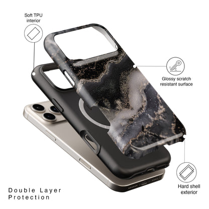 Luxury Black Marble Case for iPhone