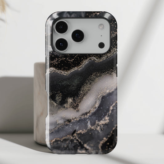 Luxury Black Marble Case for iPhone