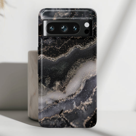 Black Marble Design Google Pixel Phone Case