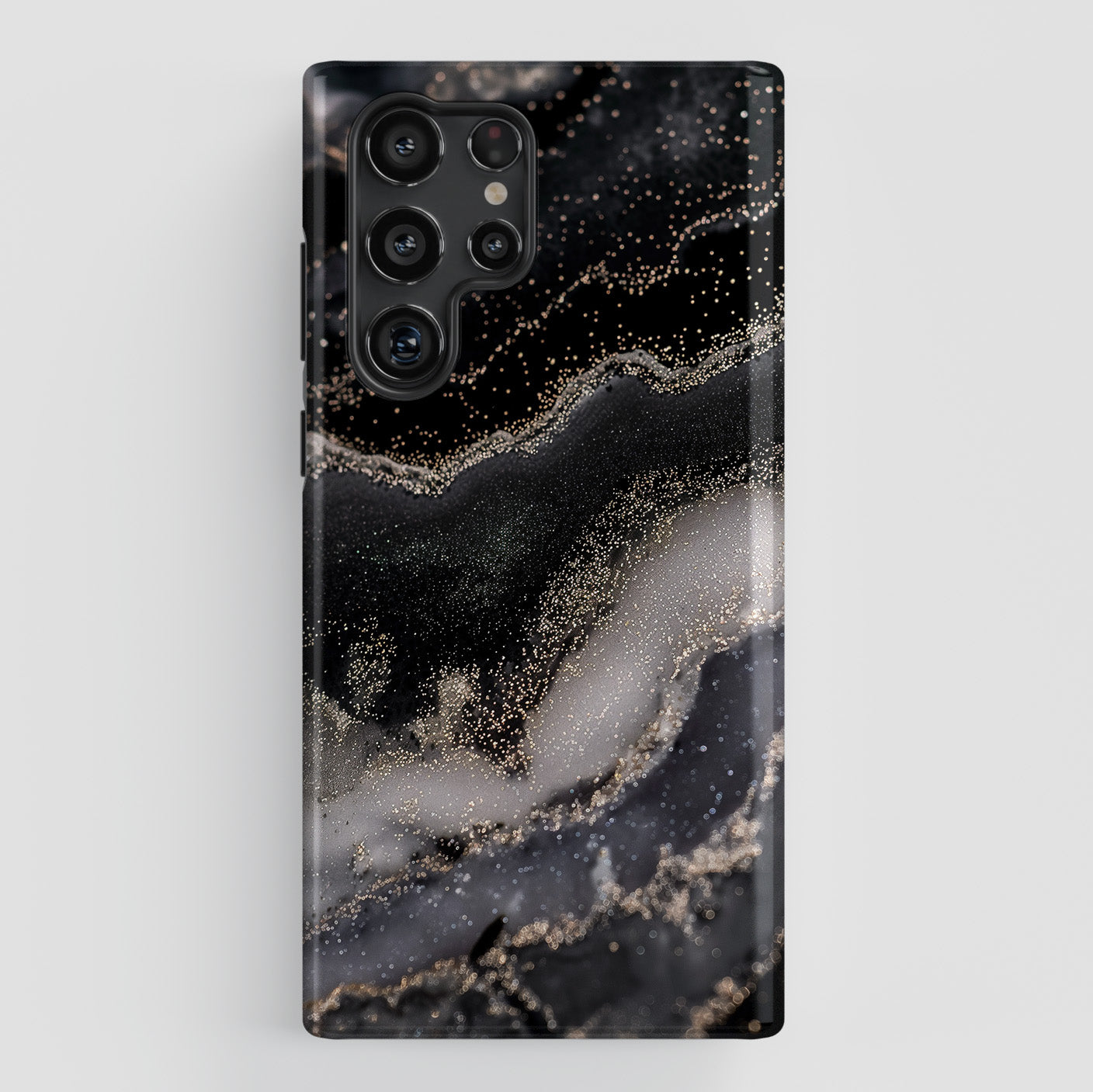 Black Marble Design Samsung Phone Case