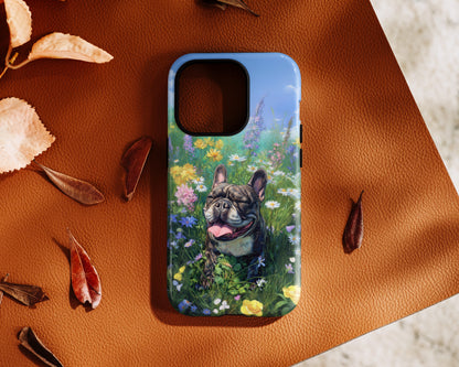 Blissful Frenchie Design iPhone Case