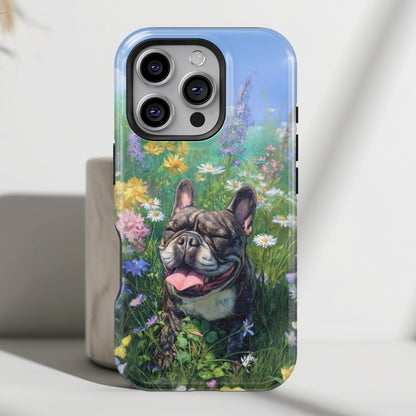 Blissful Frenchie Design iPhone Case