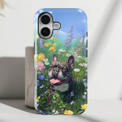 Blissful Frenchie Design iPhone Case