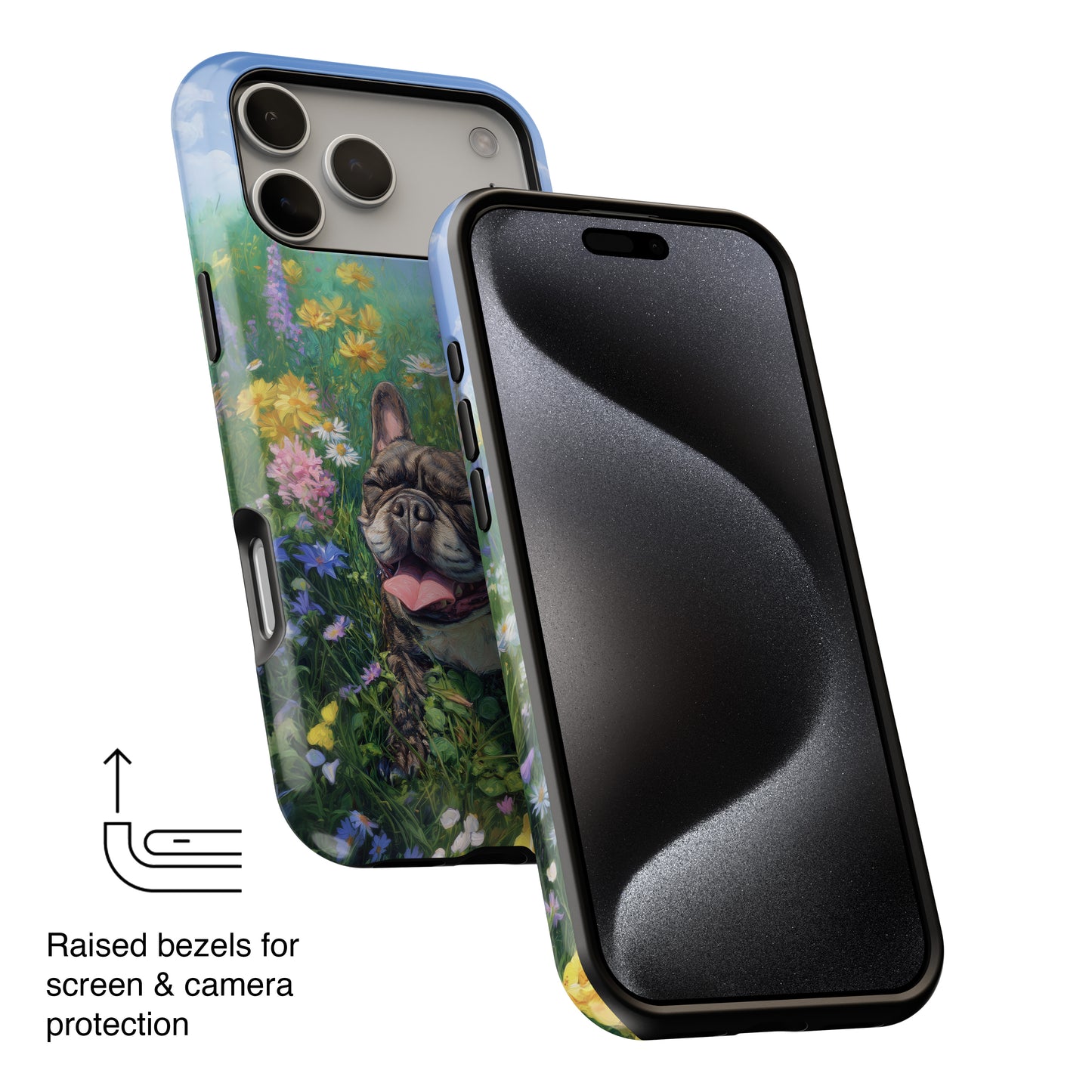 Blissful Frenchie Design iPhone Case