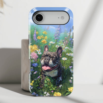 Blissful Frenchie Design iPhone Case