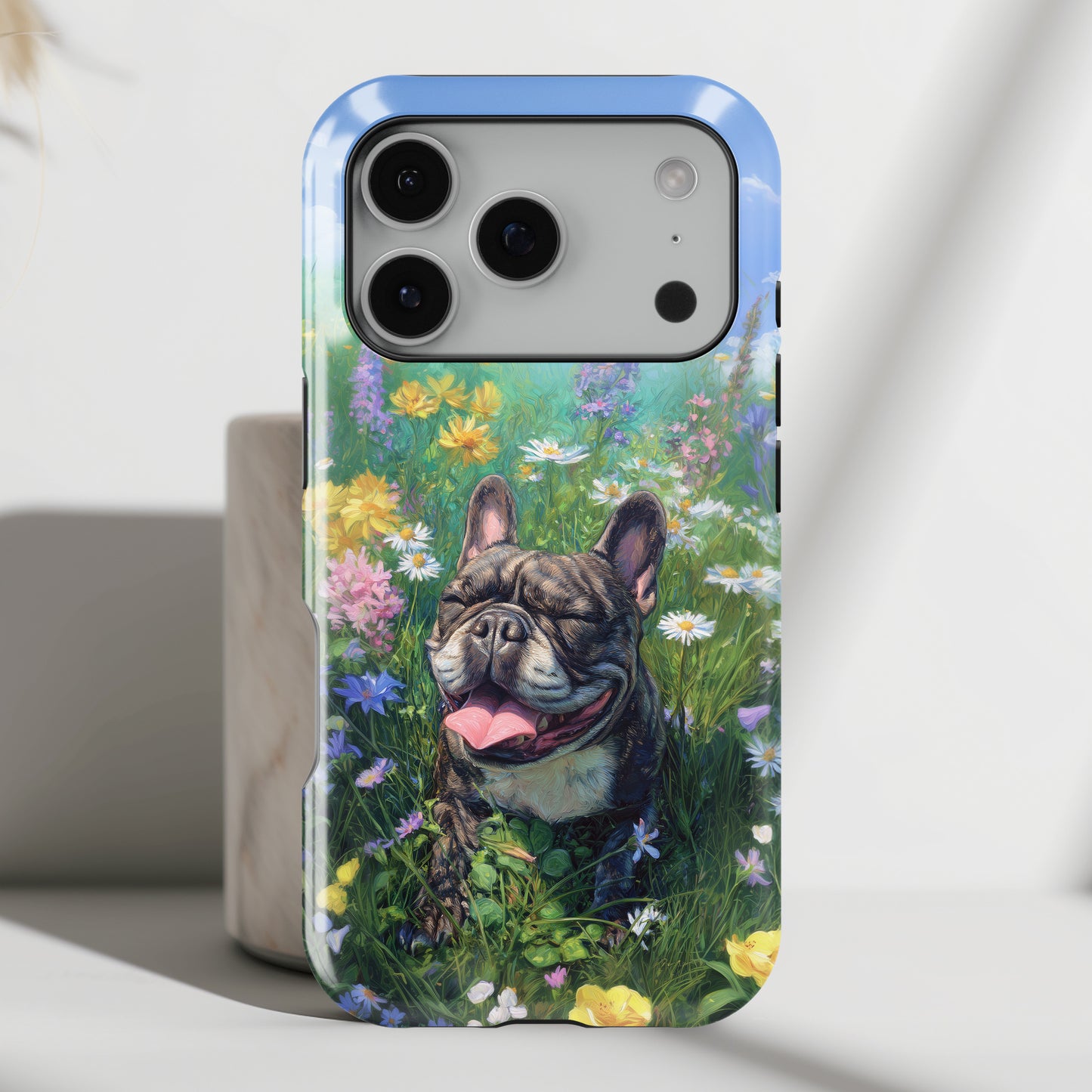 Blissful Frenchie Design iPhone Case