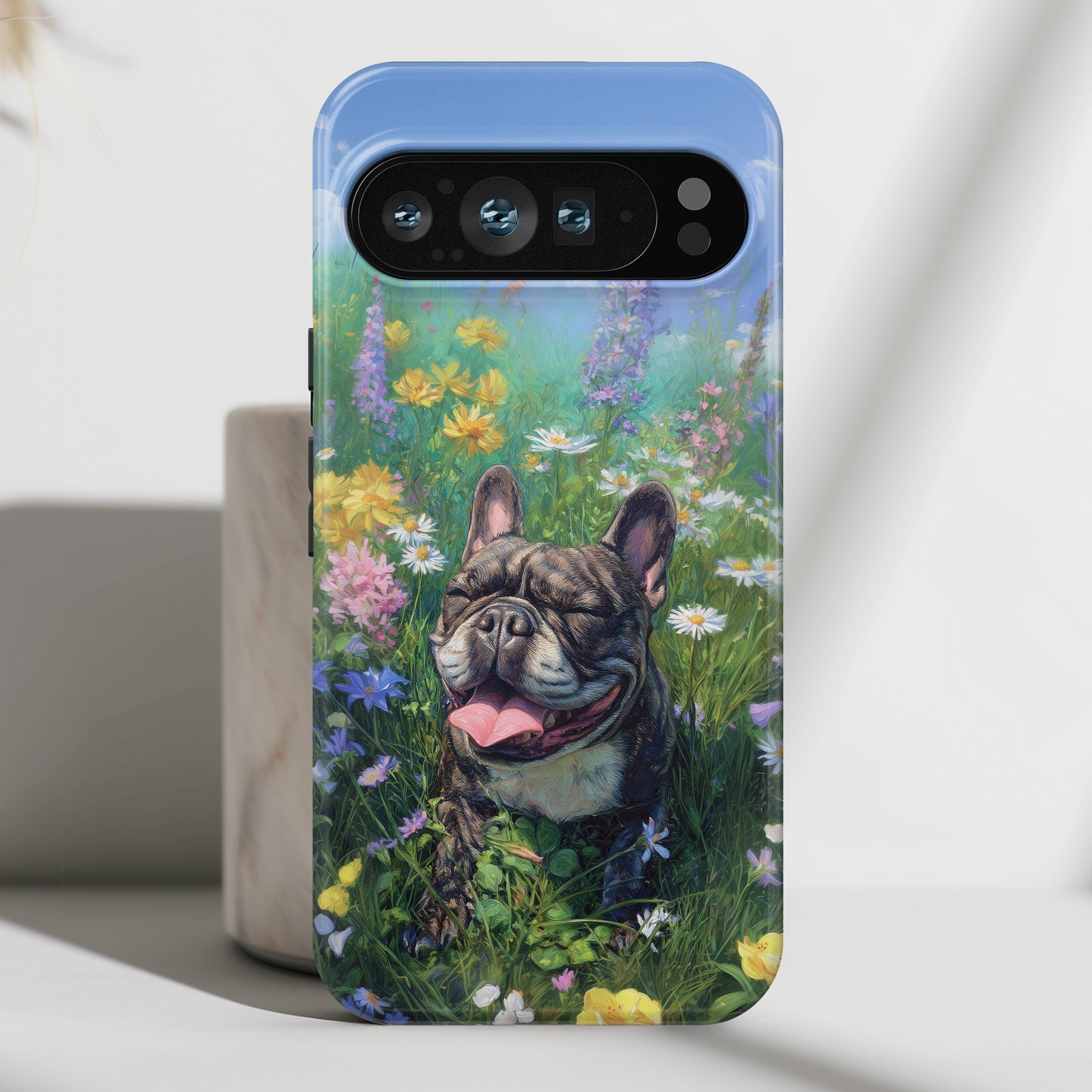 Blissful Frenchie Design Phone Case for Google Pixel