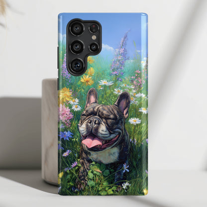 Blissful Frenchie Design Phone Case for Galaxy S series Phones