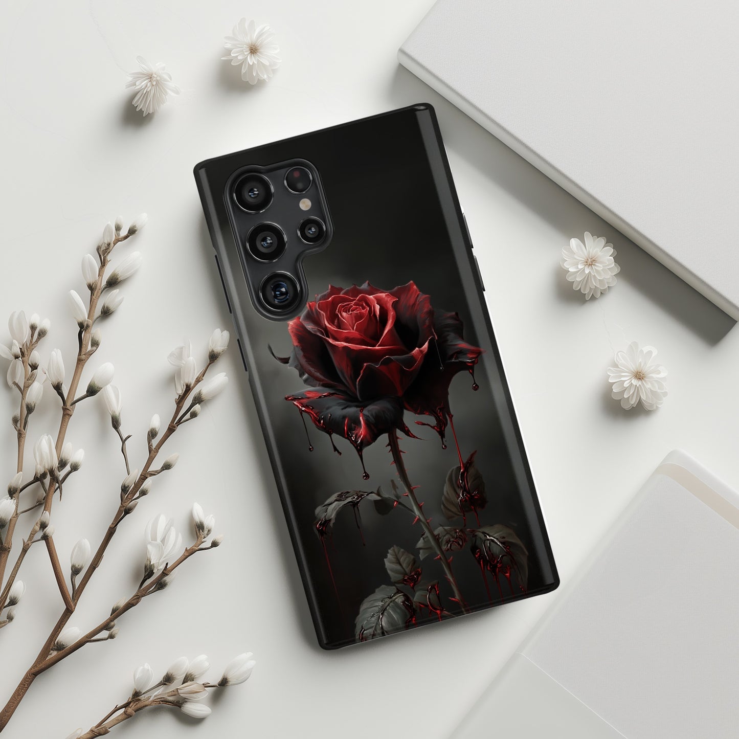 Blood Bloom Design Phone Case for Galaxy S series Phones