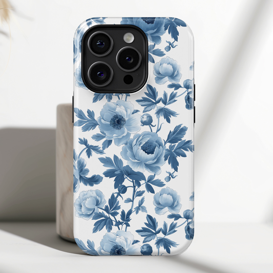 Blue Vintage Floral Case for iPhone