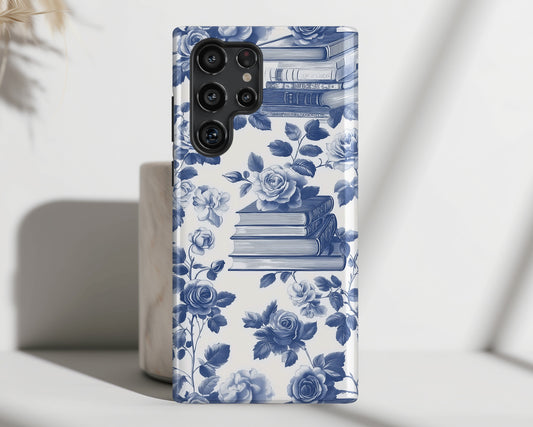 Book Floral Toile de Jouy Design Phone Case for Galaxy S series Phones