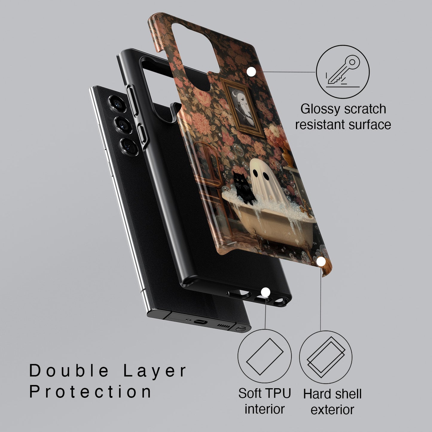 Bubble & Boo Design Phone Case for Galaxy S series Phones