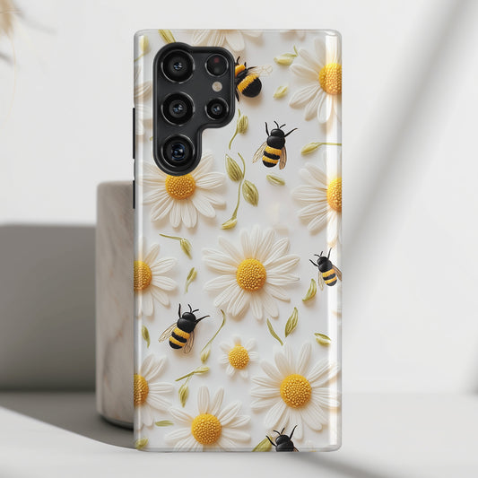 Bumblebees & Daisies Design Case for Galaxy S series Phones