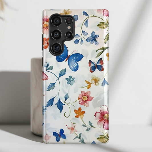 Butterflies Floral Watercolour Design 2 Samsung Phone Case