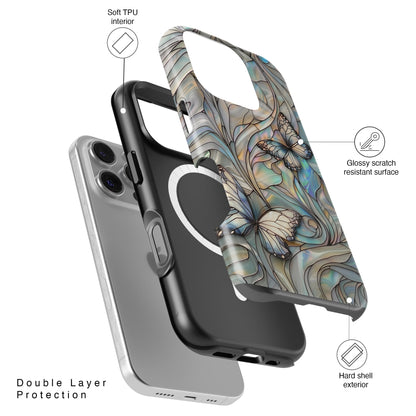 Butterflies Stained Glass Design iPhone Case