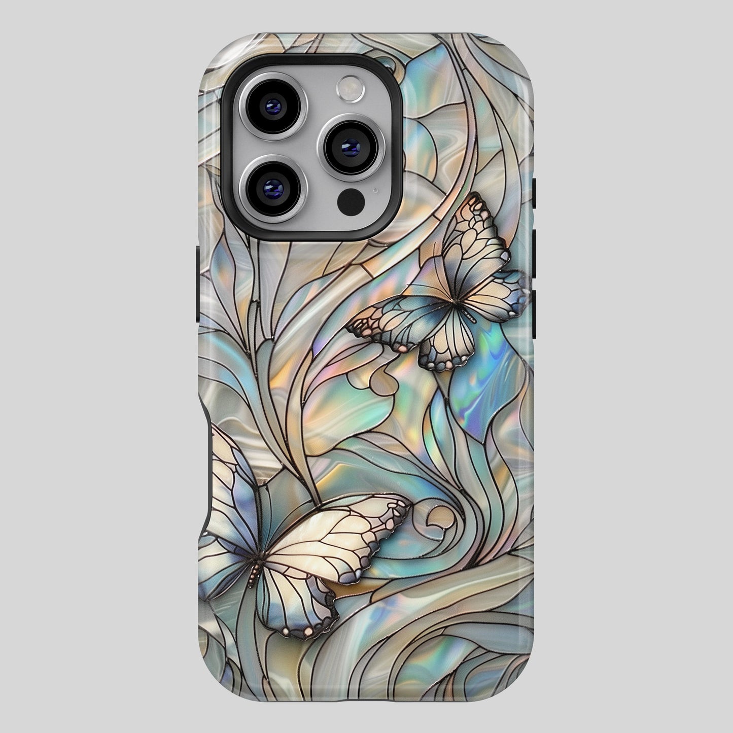 Butterflies Stained Glass Design iPhone Case