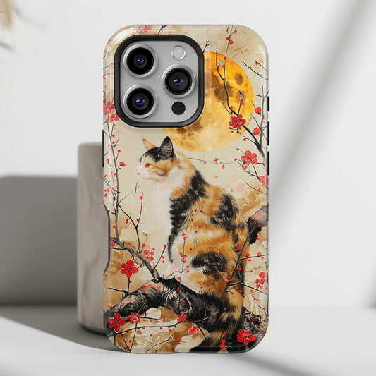 Calico Cat in Chinese Art Painting Design iPhone Case