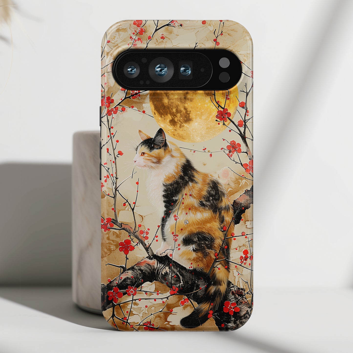 Calico Cat in Chinese Art Painting Design Google Pixel Phone Case