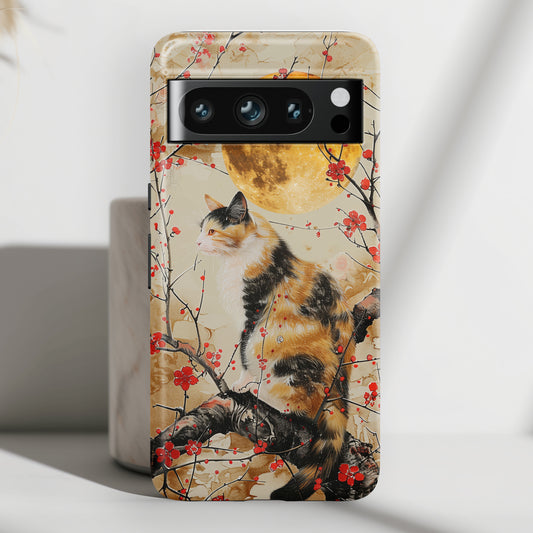 Calico Cat in Chinese Art Painting Design Google Pixel Phone Case