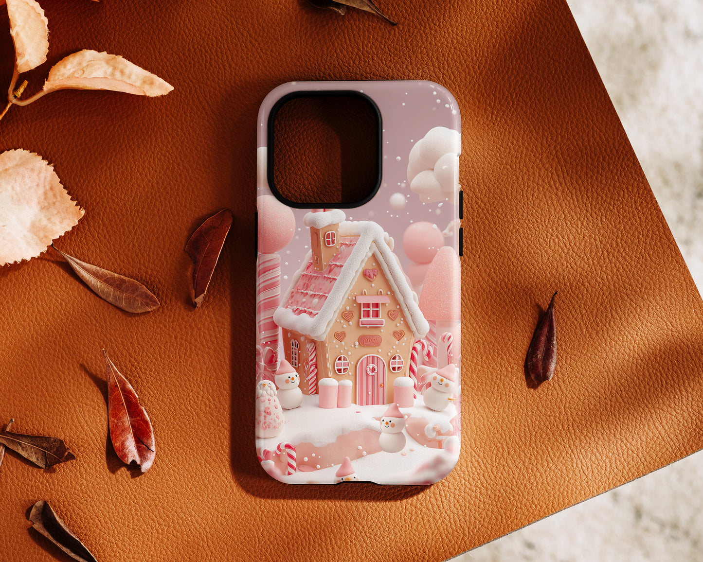 Candy Cane Cottage Design iPhone Case