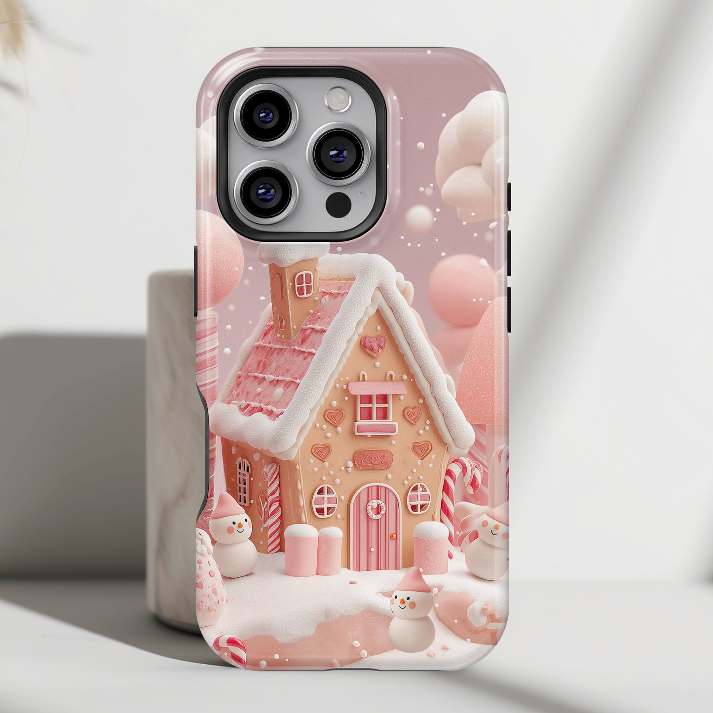 Candy Cane Cottage Design iPhone Case