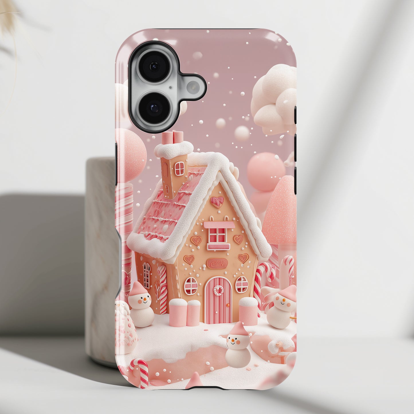 Candy Cane Cottage Design iPhone Case