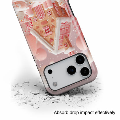 Candy Cane Cottage Design iPhone Case