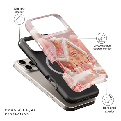 Candy Cane Cottage Design iPhone Case