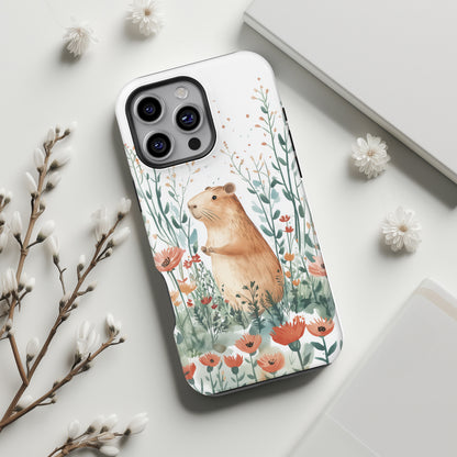 Capybara Watercolour Design iPhone Case