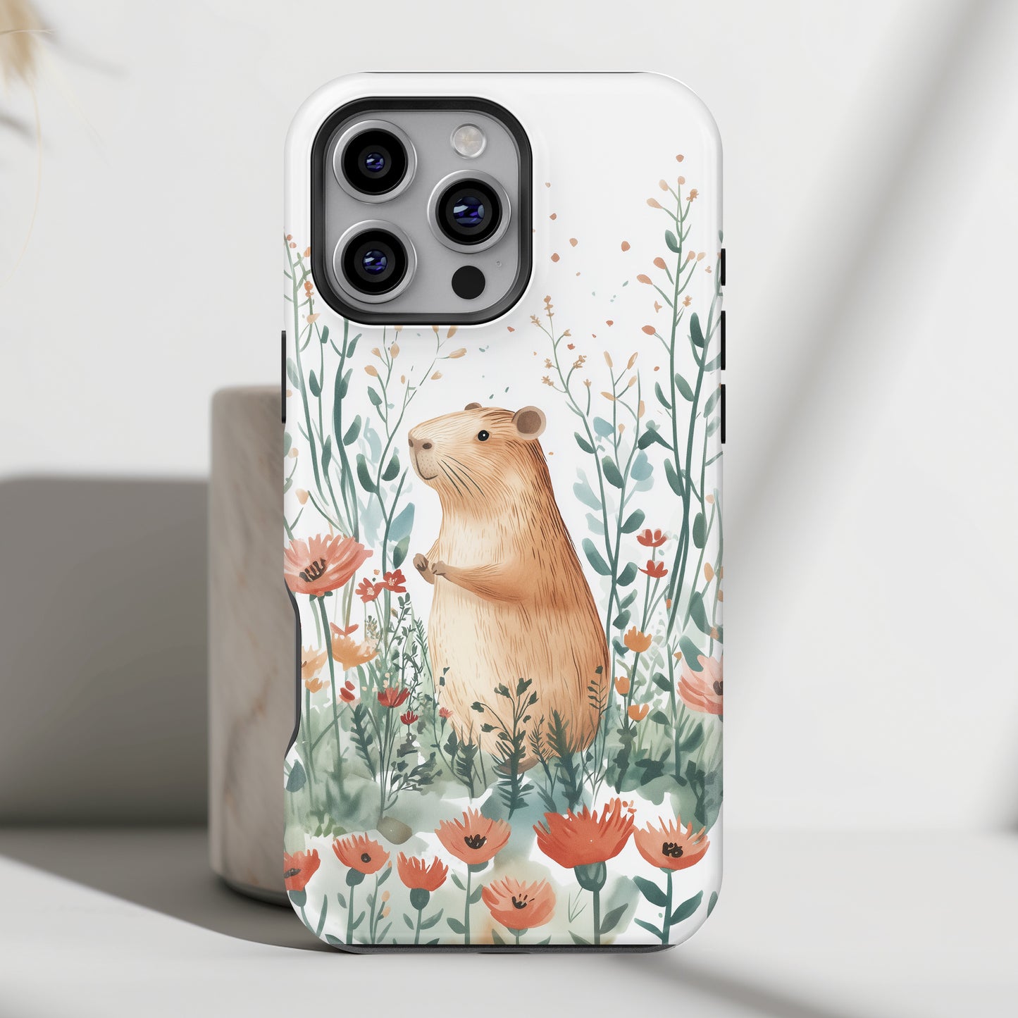 Capybara Watercolour Design iPhone Case