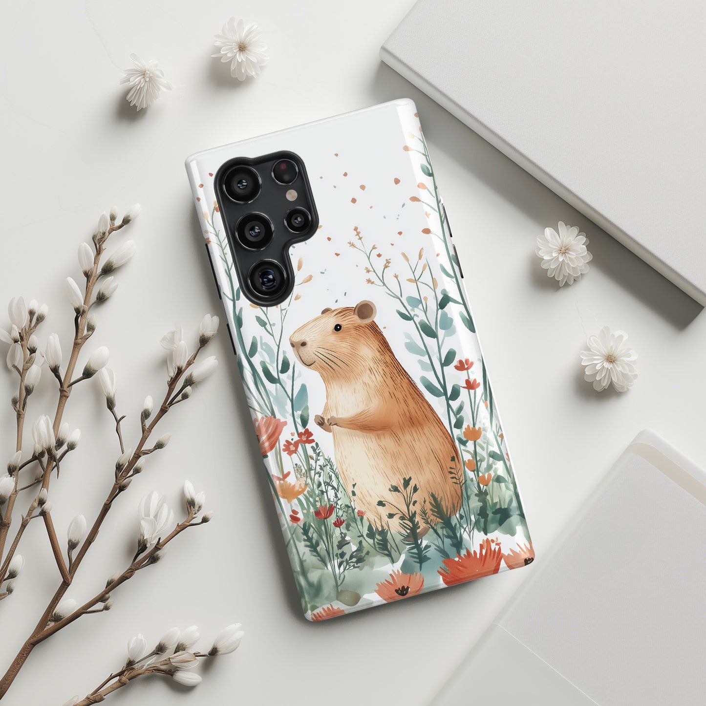 Capybara Watercolour Design Samsung Phone Case