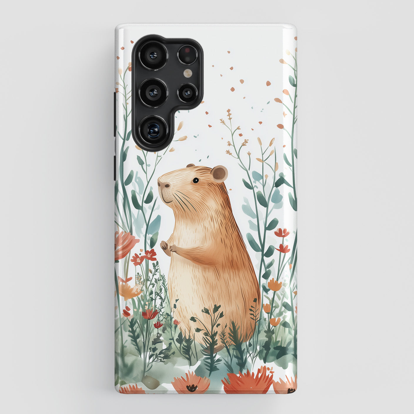 Capybara Watercolour Design Samsung Phone Case